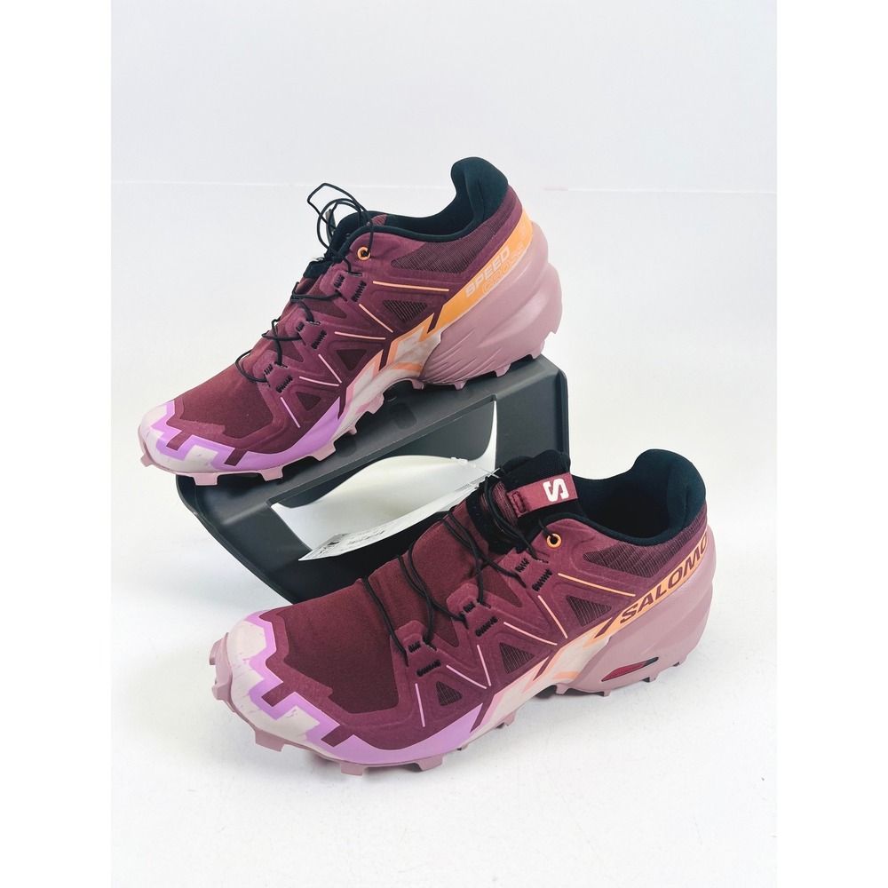 Salomon Speedcross 6 W Trail Running Shoes Catawba Grape Papaya Mauve Women's 9